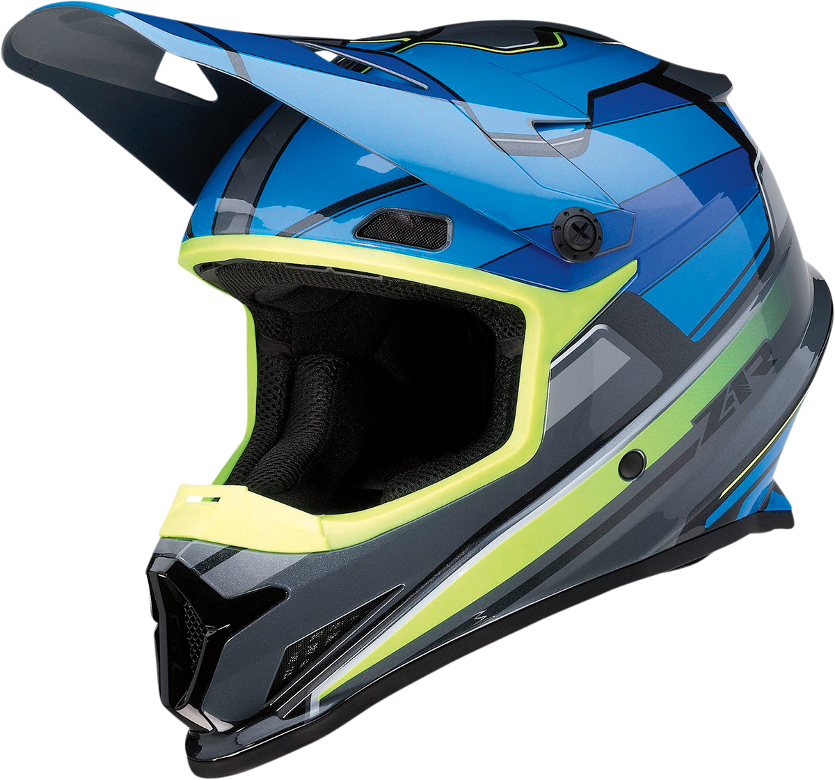Z1R Rise MC Offroad Helmet Blue/Hi-Viz