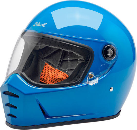 Biltwell Lane Splitter Full Face Helmet Gloss Tahoe Blue