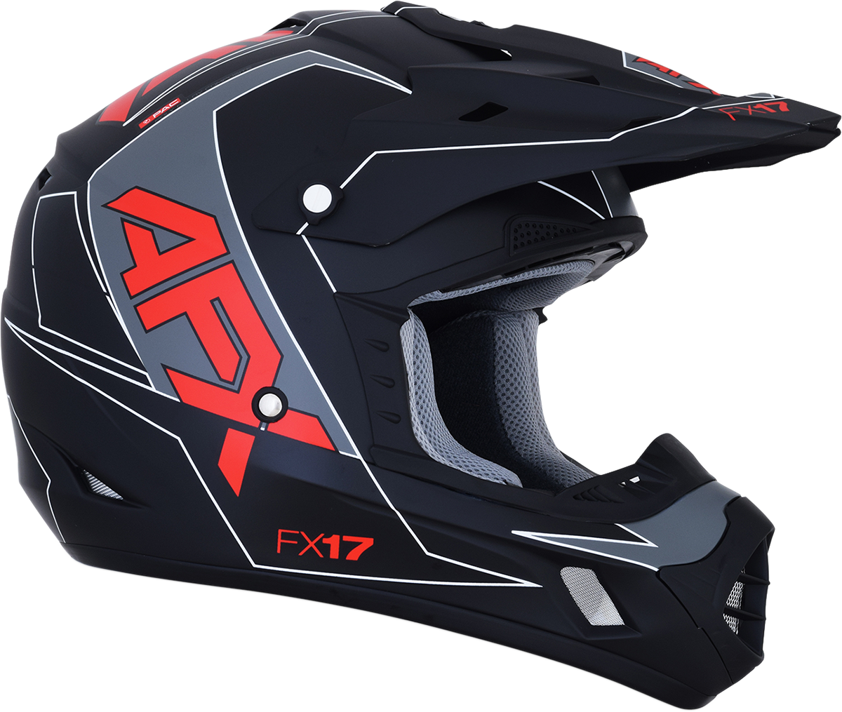 AFX FX-17 Offroad Helmet Aced Matte Black/Red