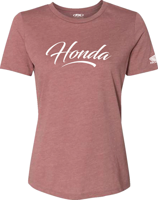Factory Effex Womens Honda Script T-Shirt Heather Mauve
