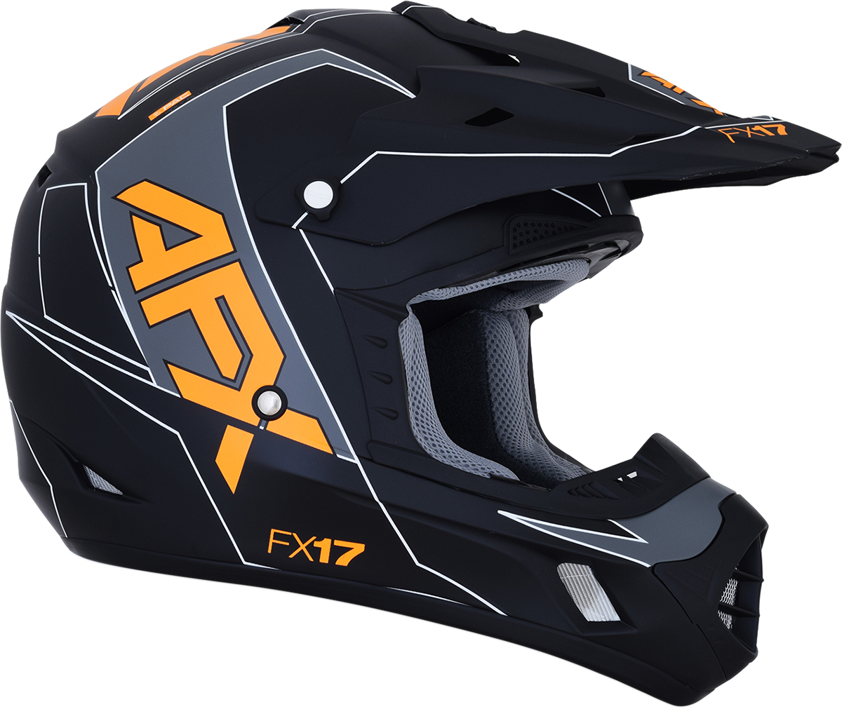 AFX FX-17 Offroad Helmet Aced Matte Black/Orange