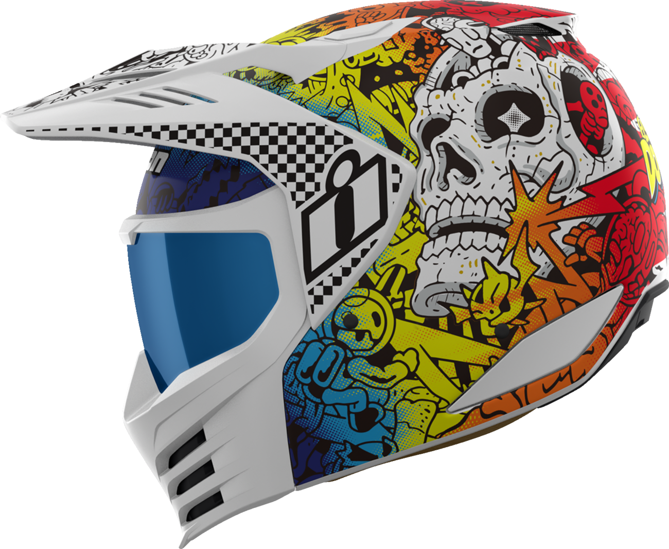 ICON Elsinore Helmet Doodle 3 White