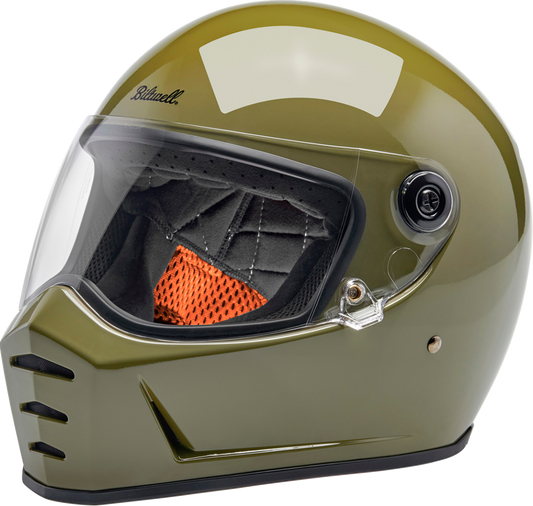 Biltwell Lane Splitter Full Face Helmet Gloss Olive Green