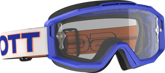 SCOTT - 285537-1029113 - SPLIT OTG GOGGLE WHITE/BLUE W/CLEAR WORKS LENS