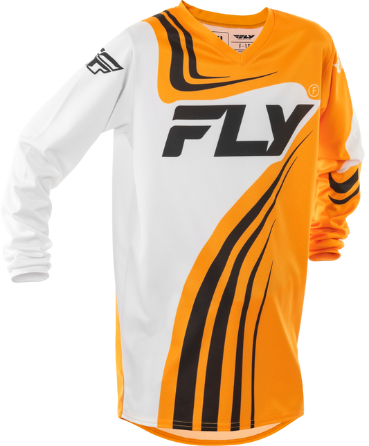 FLY Racing 2025 Youth F-16 Jersey Yellow/White/Black