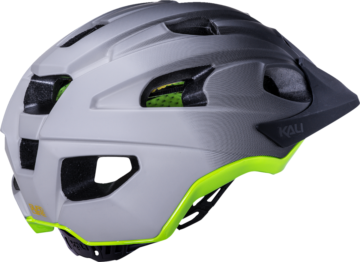 Kali Pace Fade Bicycle Helmet Fade Black/Gray/Fluorescent Yellow