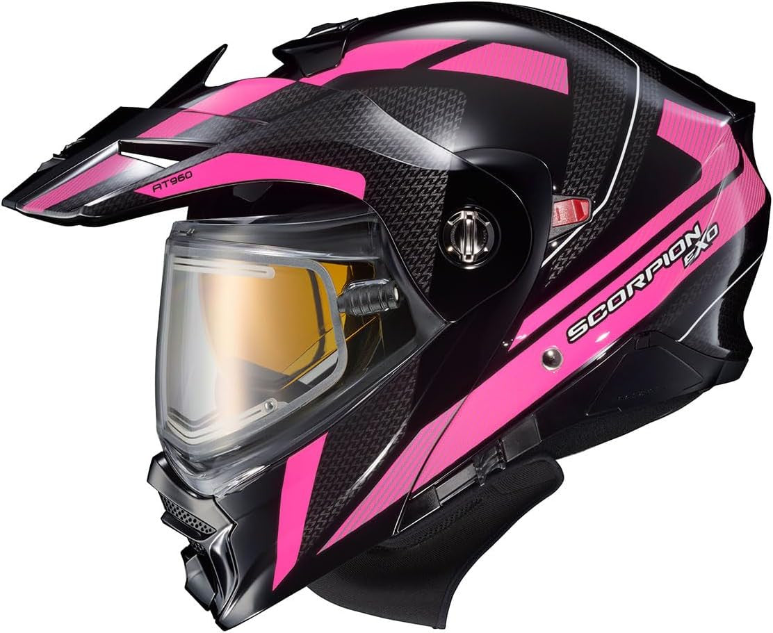 Scorpion EXO-AT960 Cold Weather Electric Snow Helmet Hicks Pink