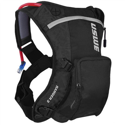 USWE Ranger 3 Hydration Pack with 3L bladder - Black/Black