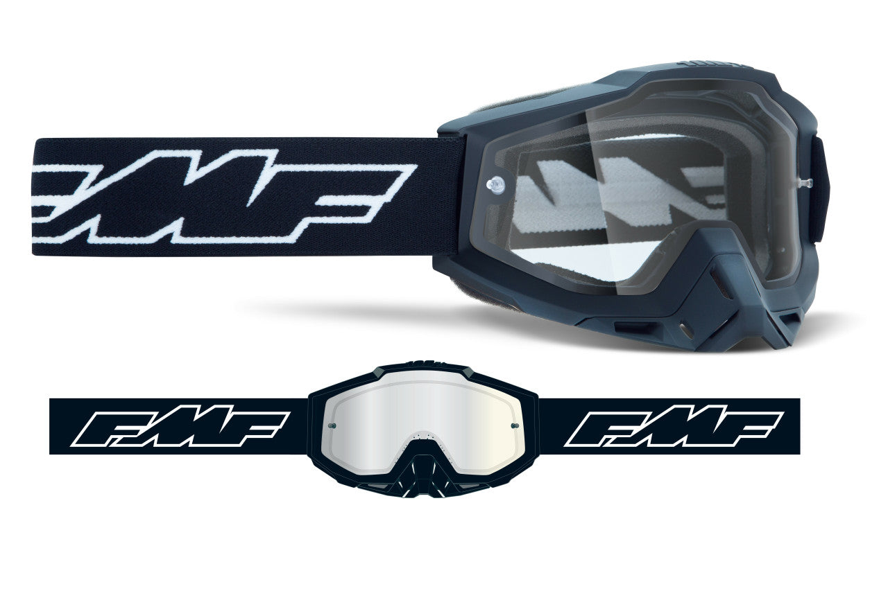 FMF Powerbomb Enduro Goggle Rocket Black Clear Lens