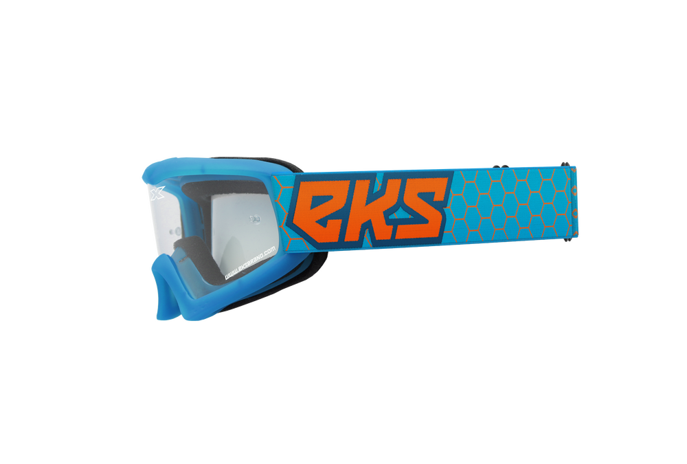 EKS BRAND - 067-30345 - XGROM YOUTH GOGGLE CYAN/FLO ORANGE CLEAR