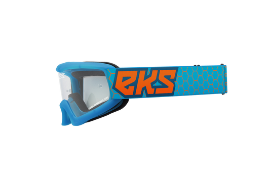 EKS BRAND - 067-30345 - XGROM YOUTH GOGGLE CYAN/FLO ORANGE CLEAR