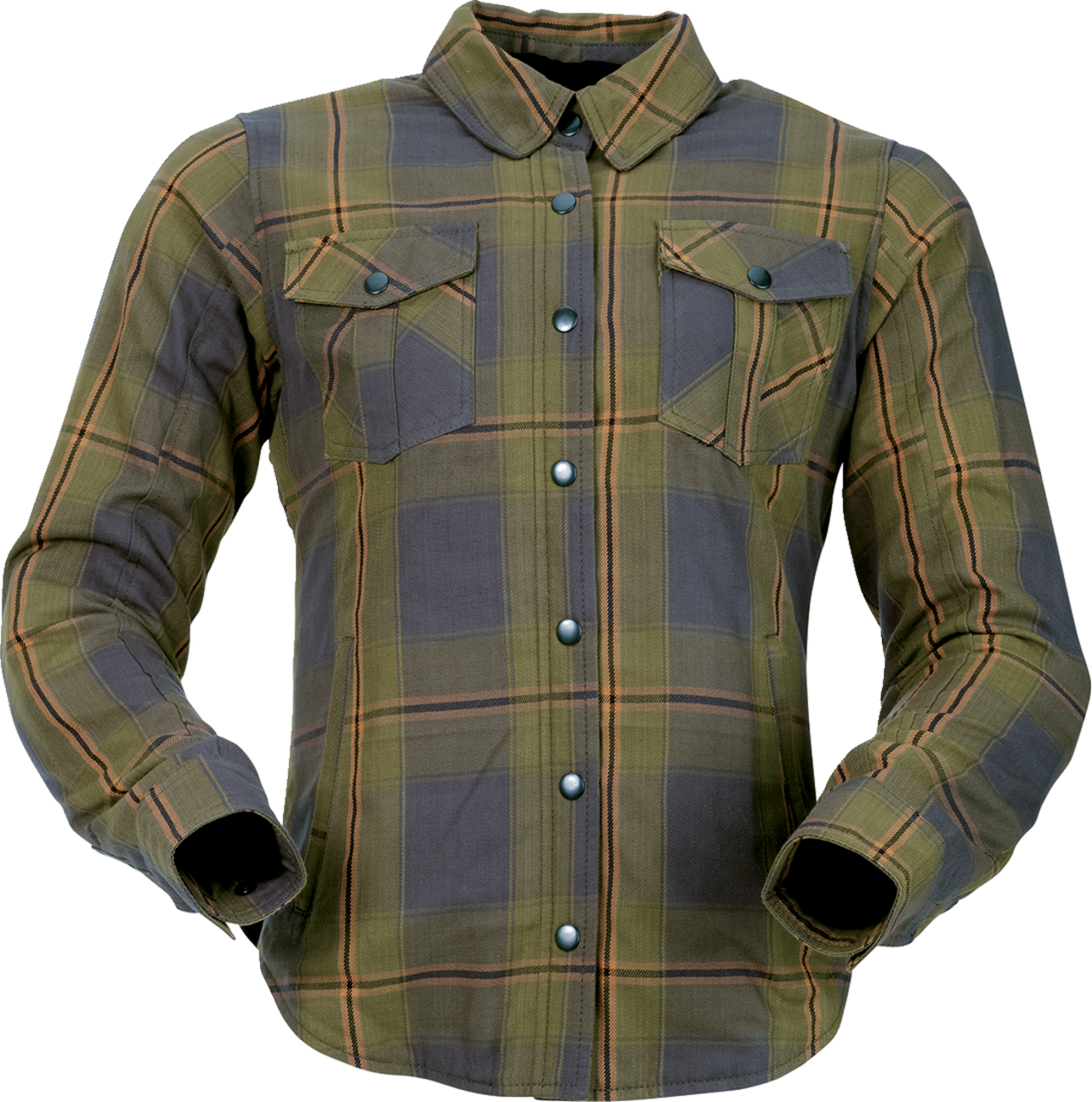 Z1R Womens Ashwood Flannel Riding Shirt Olive