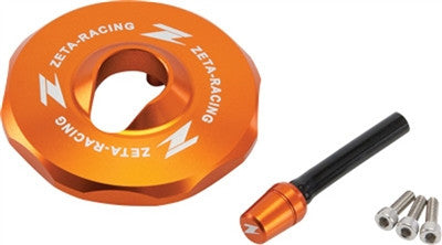 Zeta Billet Gas Caps - Orange