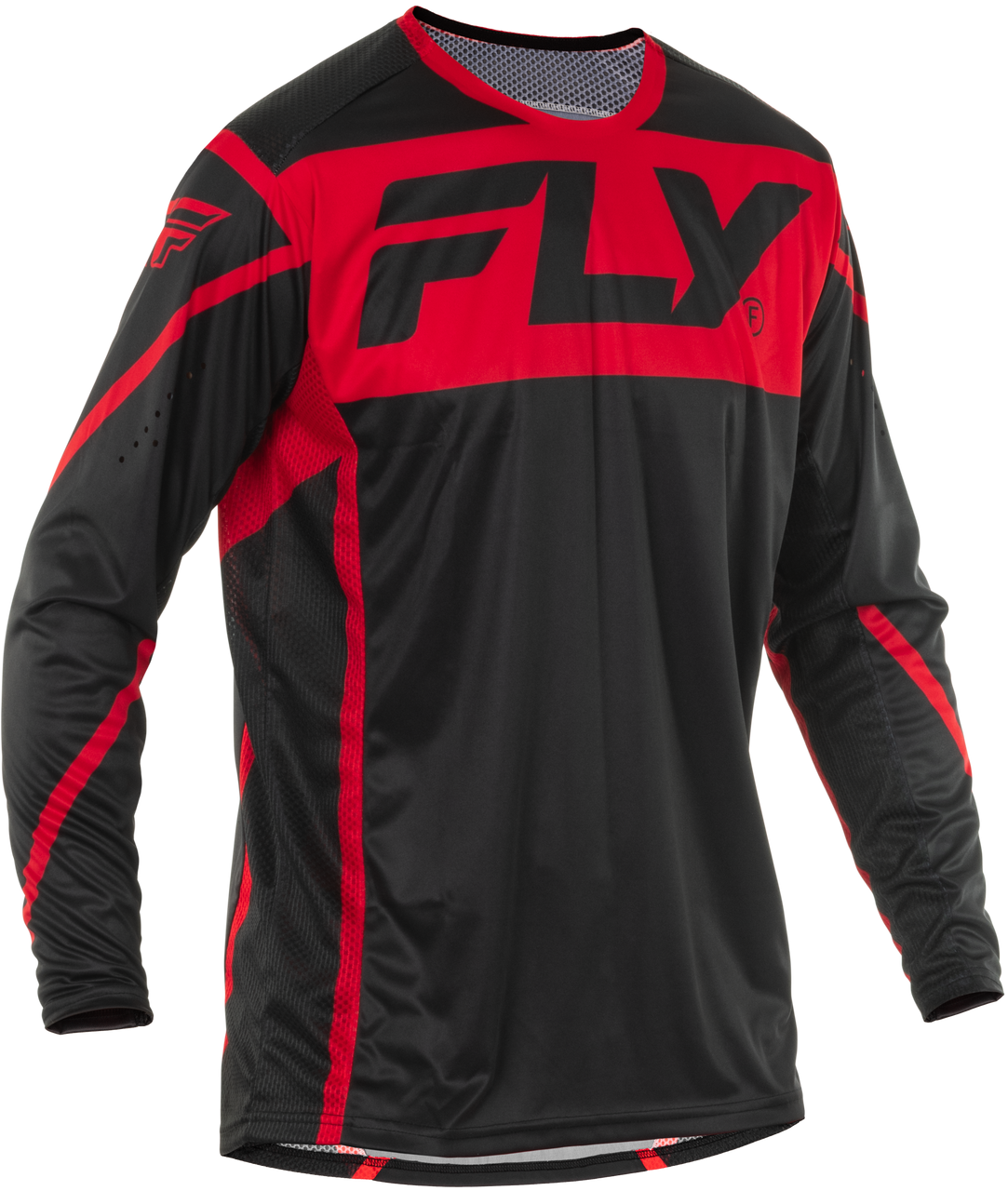 FLY Racing 2025 Youth Lite Jersey Black/Red Youth X-Large