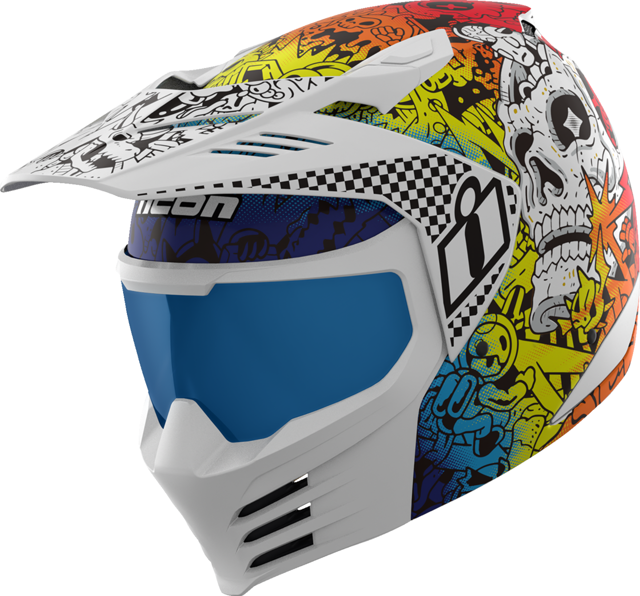 ICON Elsinore Helmet Doodle 3 White