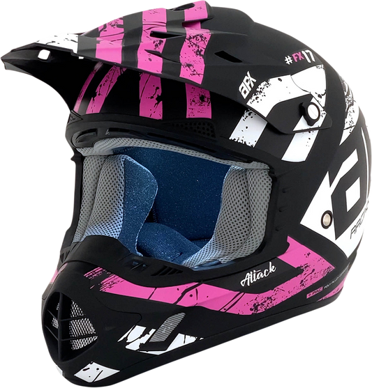 AFX FX-17 Offroad Helmet Attack Matte Black/Fuchsia