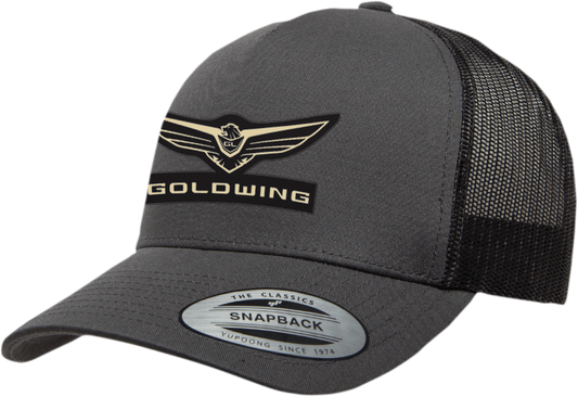 Factory Effex Gold Wing Rally Curved Bill Hat Black-Gray