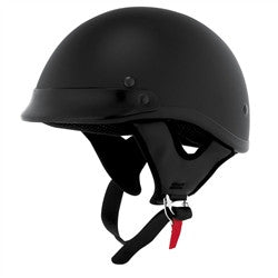 Skid Lid Traditional Flat Black Half Helmet
