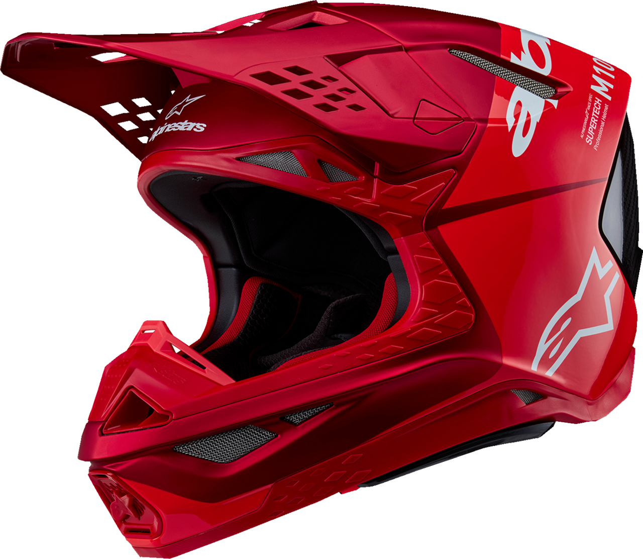 Alpinestars 2024 Supertech M10 Flood MIPS Helmet - Red Fluo/Red