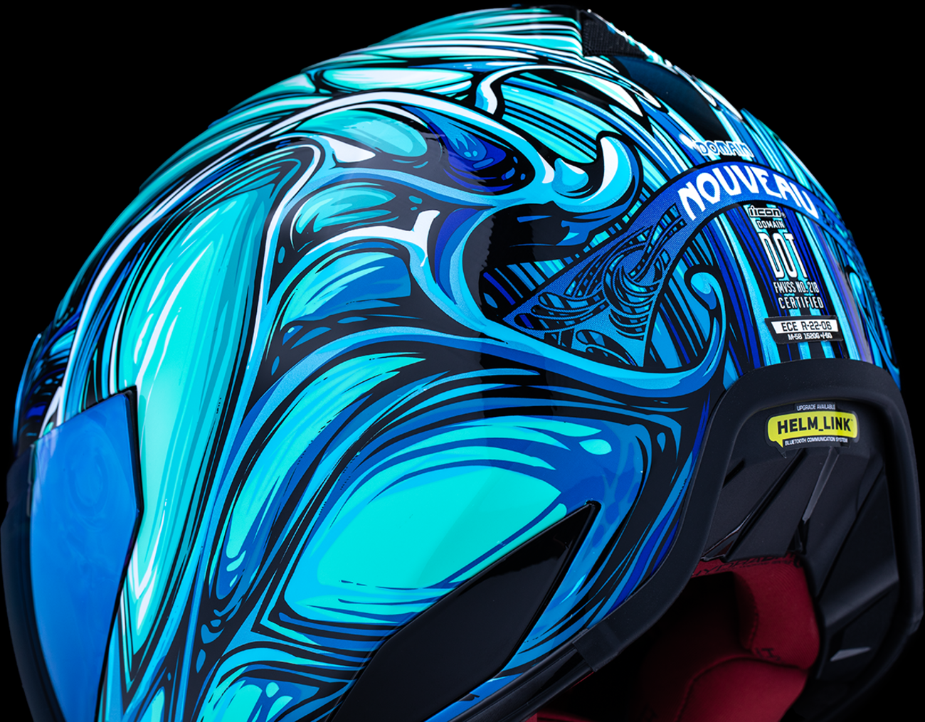 ICON Domain Full Face Helmet Nouveau Blue