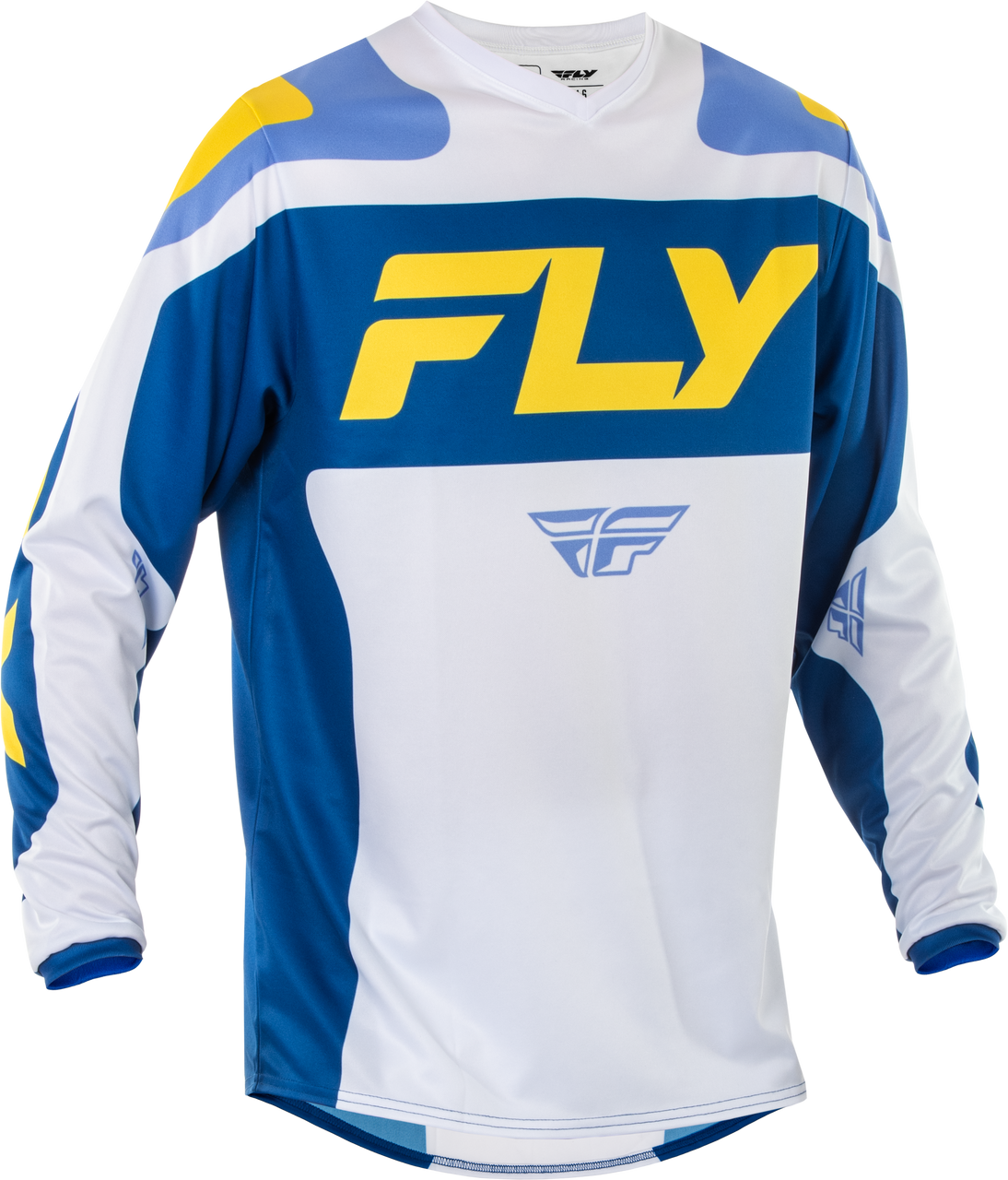 FLY Racing 2025 F-16 Jersey White/Dark Blue/Yellow