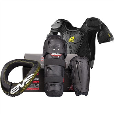 EVS Kids Mini PeeWee Slam Combo Plus Protection Kit - Black