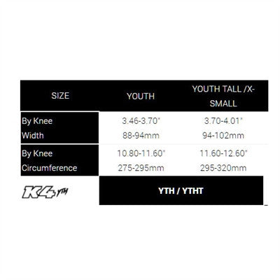 POD Youth K4 Knee Braces Pair - Graphite/Black