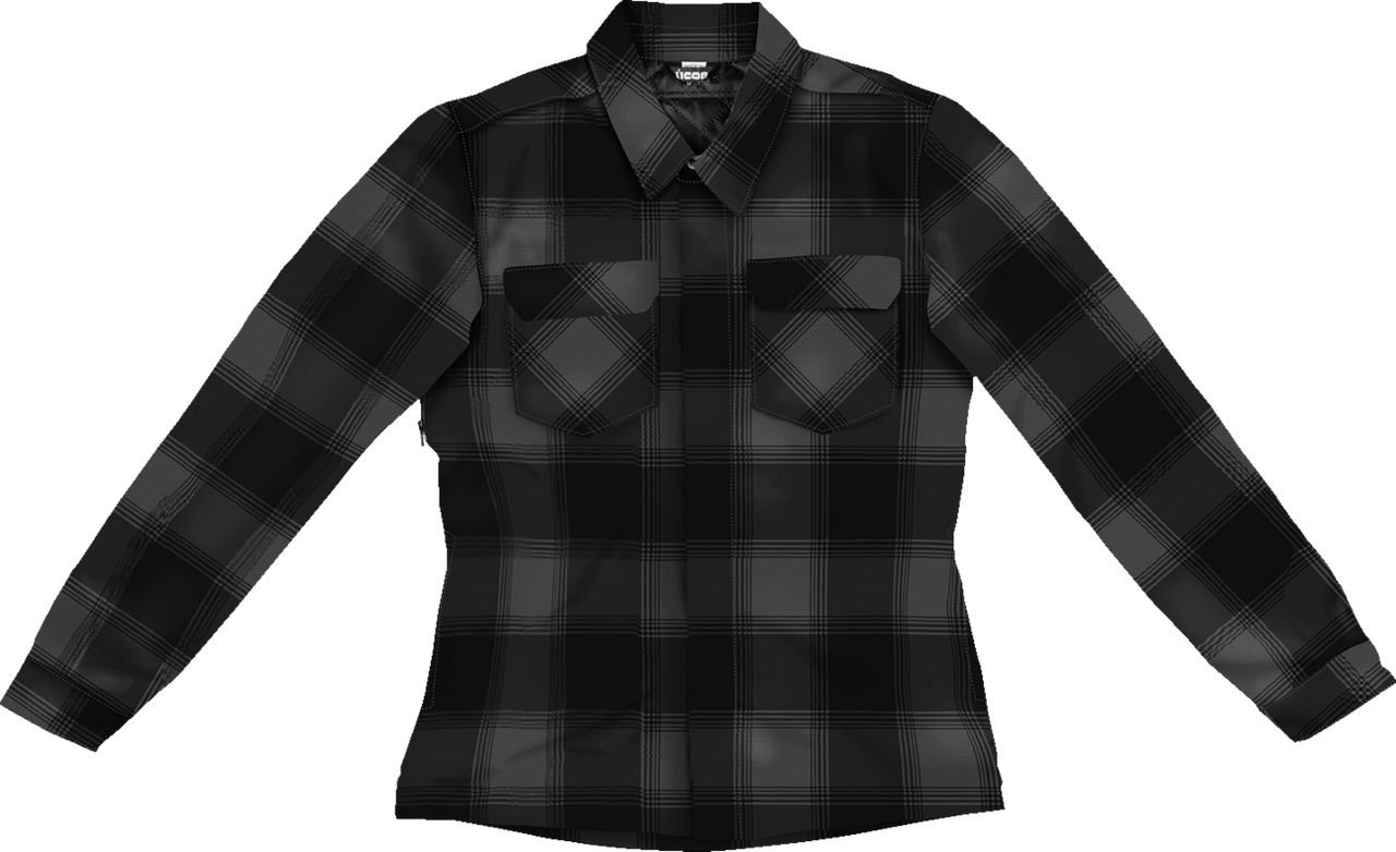 Icon Women's Fallblock CX Flannel Jacket Black