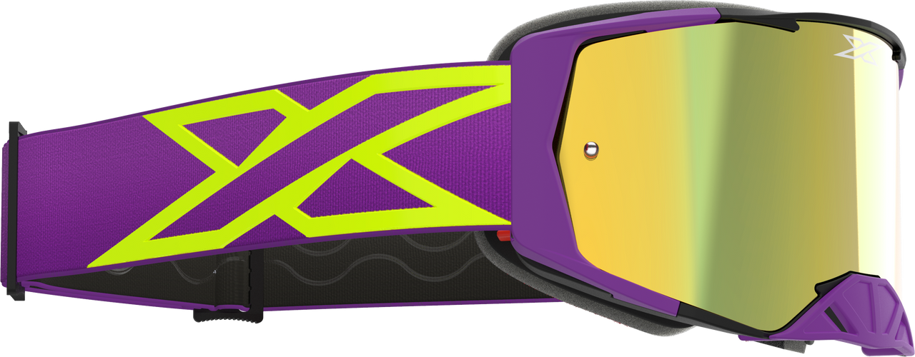 EKS BRAND - 067-12050 - LUCID CALIBER GOGGLE PURPLE GOLD MIRROR LENS