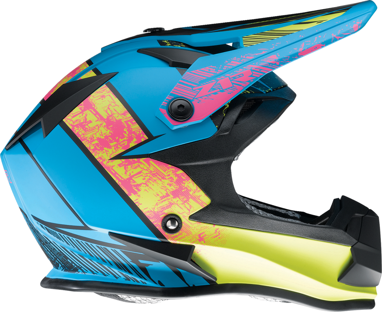 Z1R Youth F.I. Fractal MIPS Offroad Helmet Blue/Hi-Vis