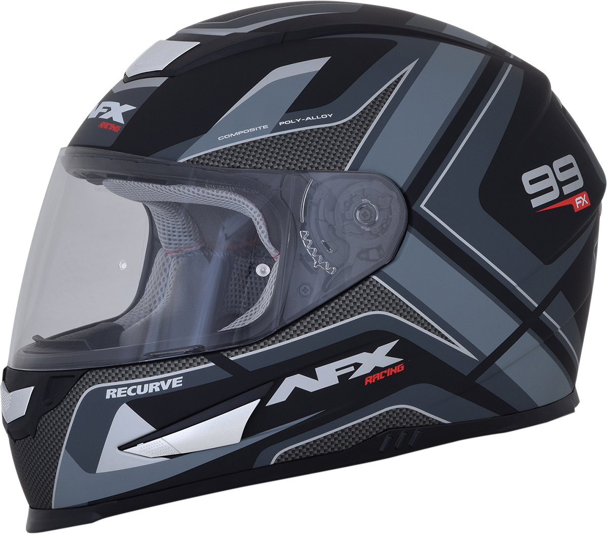 AFX FX-99 Full Face Helmet Recurve Matte Black/Gray