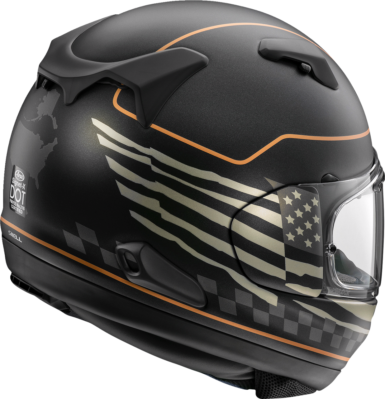 Arai Signet-X US Flag Full Face Motorcycle Helmet Black Frost