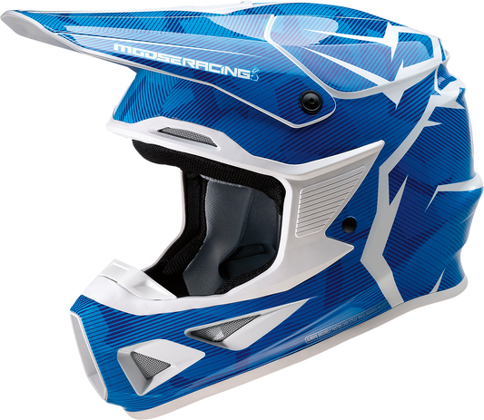 Moose Racing F.I. Agroid Camo MIPS Helmet Blue/White