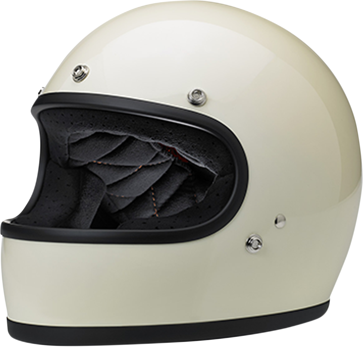 Biltwell Gringo Full Face Helmet Gloss Vintage White