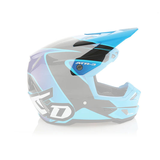6D Youth ATR-3Y Replacement Visor Wave Gloss  Cyan Blue Purple