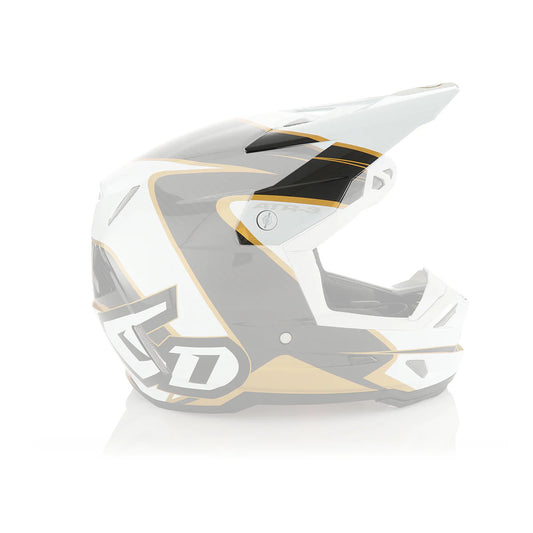 6D Youth ATR-3Y Replacement Visor Wave Gloss White Gold