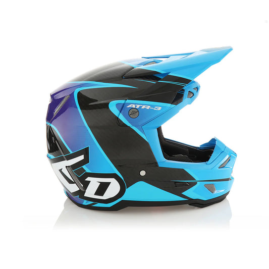 6D Youth ATR-3Y Wave Offroad Helmet Gloss Cyan Blue Purple