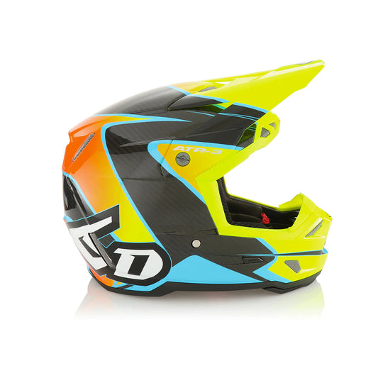 6D Youth ATR-3Y Wave Offroad Helmet Gloss Cyan Neon Yellow