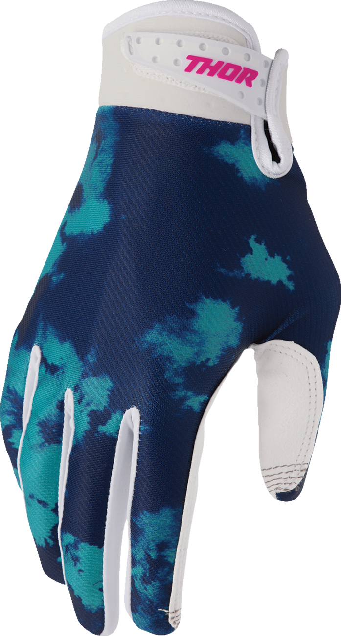 Thor 2026 Launchmode Bleach Gloves White/Aqua