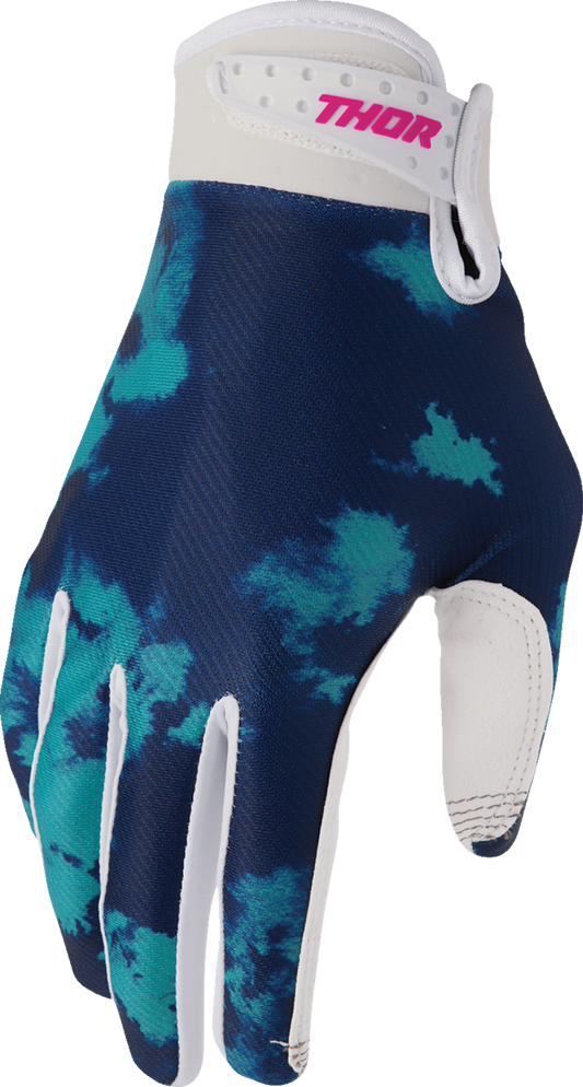 Thor 2026 Launchmode Bleach Gloves White/Aqua