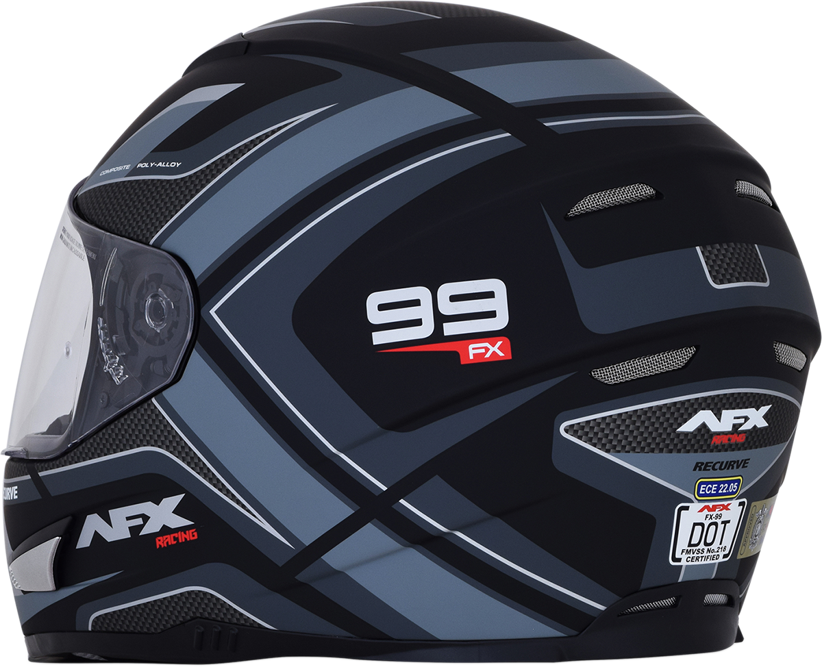 AFX FX-99 Full Face Helmet Recurve Matte Black/Gray