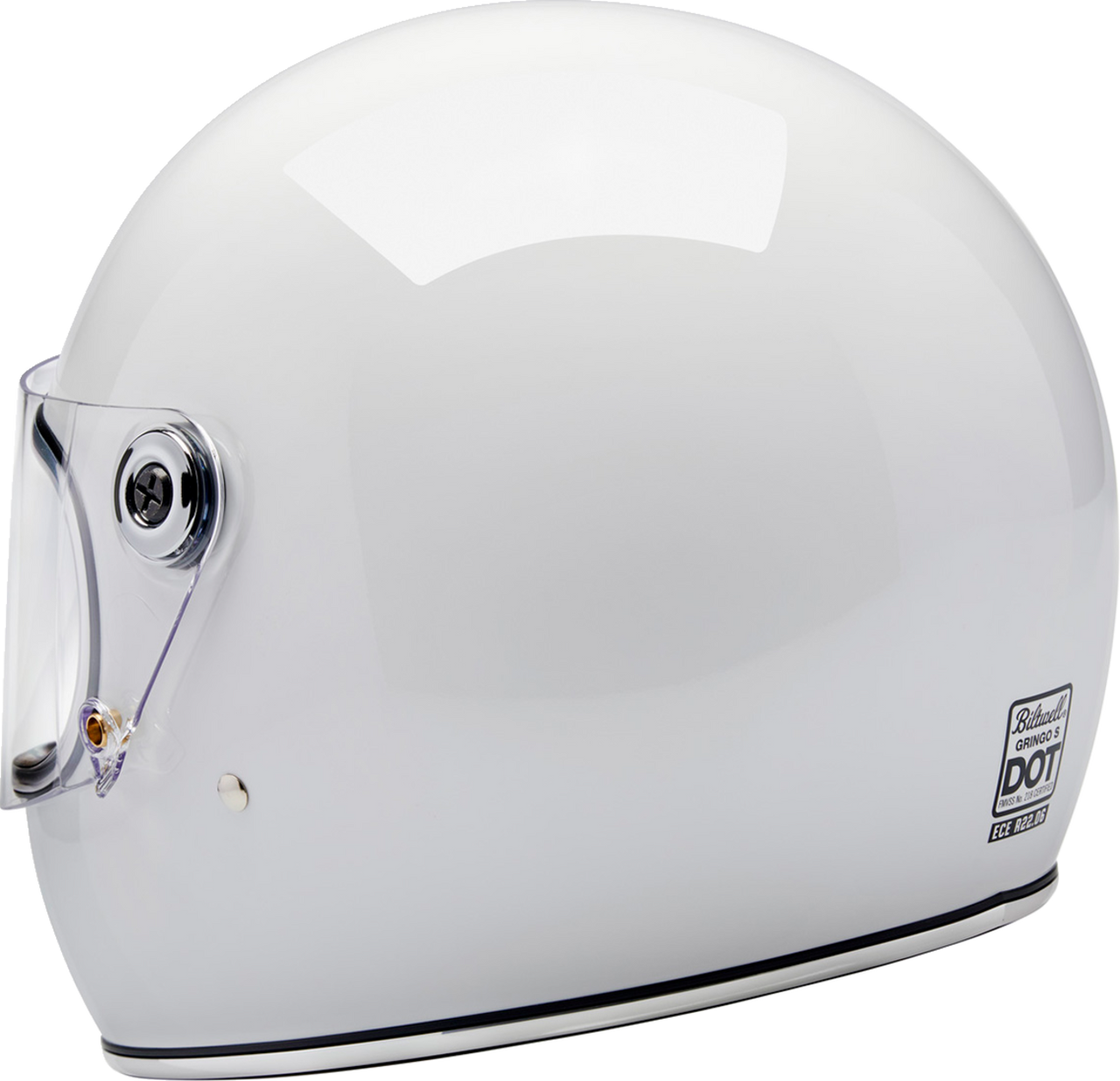 Biltwell Gringo S Full Face Helmet Gloss White