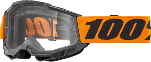 100% - 50027-00015 - STRATA 2 GOGGLE NEON ORANGE CLEAR LENS