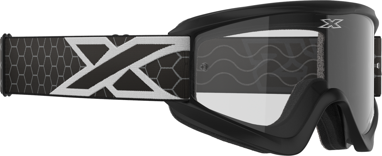 EKS BRAND - 067-60435 - FLAT OUT CLEAR GOGGLE BLACK/WHITE CLEAR