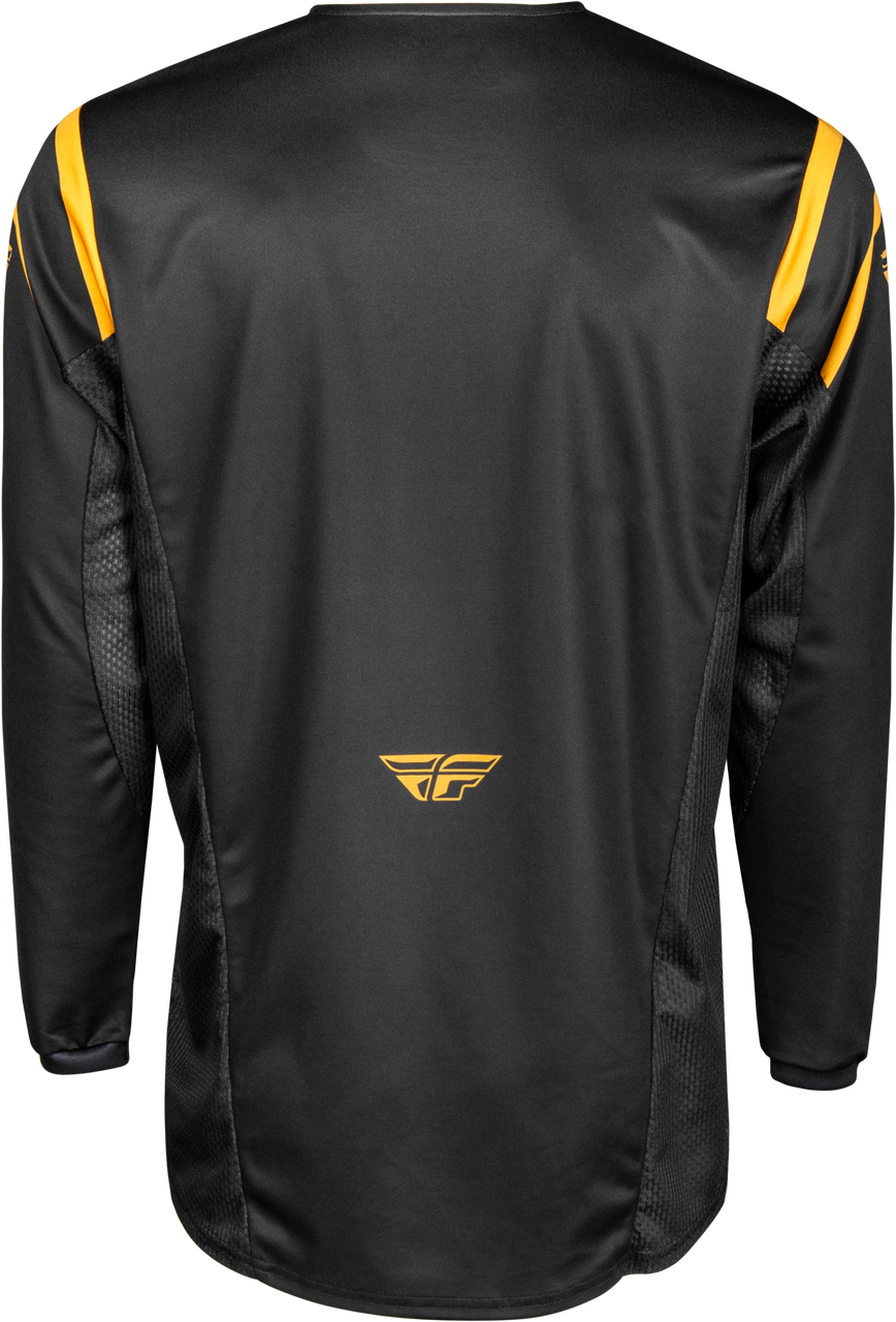 FLY Racing 2025 Kinetic Center Jersey Black/Gold