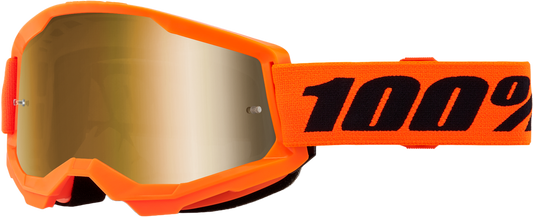 100% - 50028-00015 - STRATA 2 GOGGLE NEON ORANGE MIRROR GOLD LENS