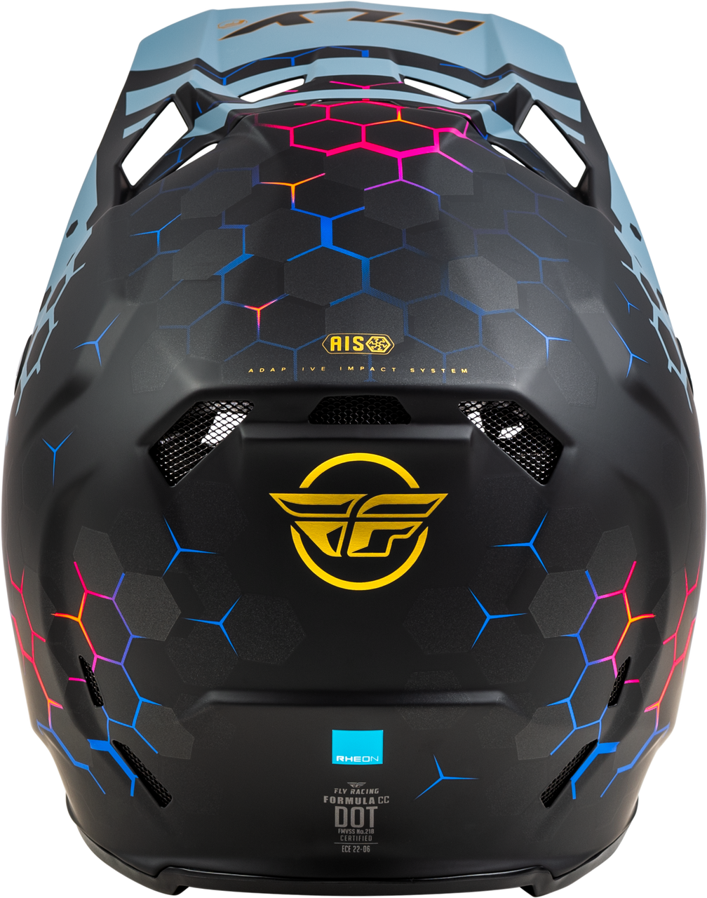 FLY Racing 2025 Youth Formula CC Tektonic Helmet Matte Black/Slate/Blue Youth Large