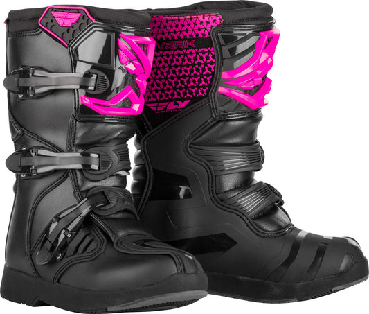 FLY Racing Youth Maverik Boots Pink/Black