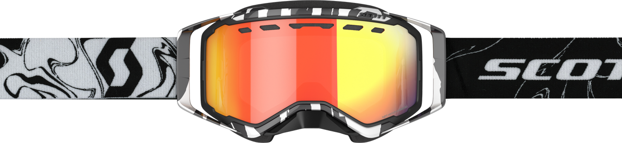 SCOTT - 278603-7082341 - PROSPECT GOGGLE SNOW CROSS LS MARBLE BLK/WHT W/LS RED CHROME