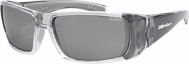 BOMBER - PB114 - PIPE BOMB EYEWEAR SMOKE W/SILVER MIRROR POLARIZED LENS